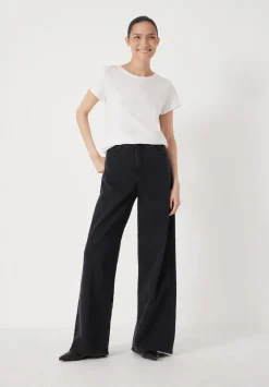 hush Jeans|Nessa Wide Leg Jeans Washed Black