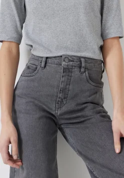 hush Jeans|Nessa Wide Leg Jeans washed grey denim