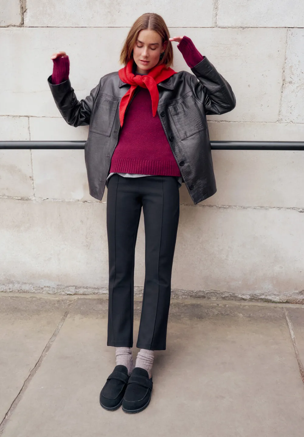 hush Jumpers & Cardigans|Nina Merino Wool Jumper Burgundy Purple