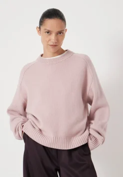 hush Jumpers & Cardigans|Nina Merino Wool Jumper Blush Pink