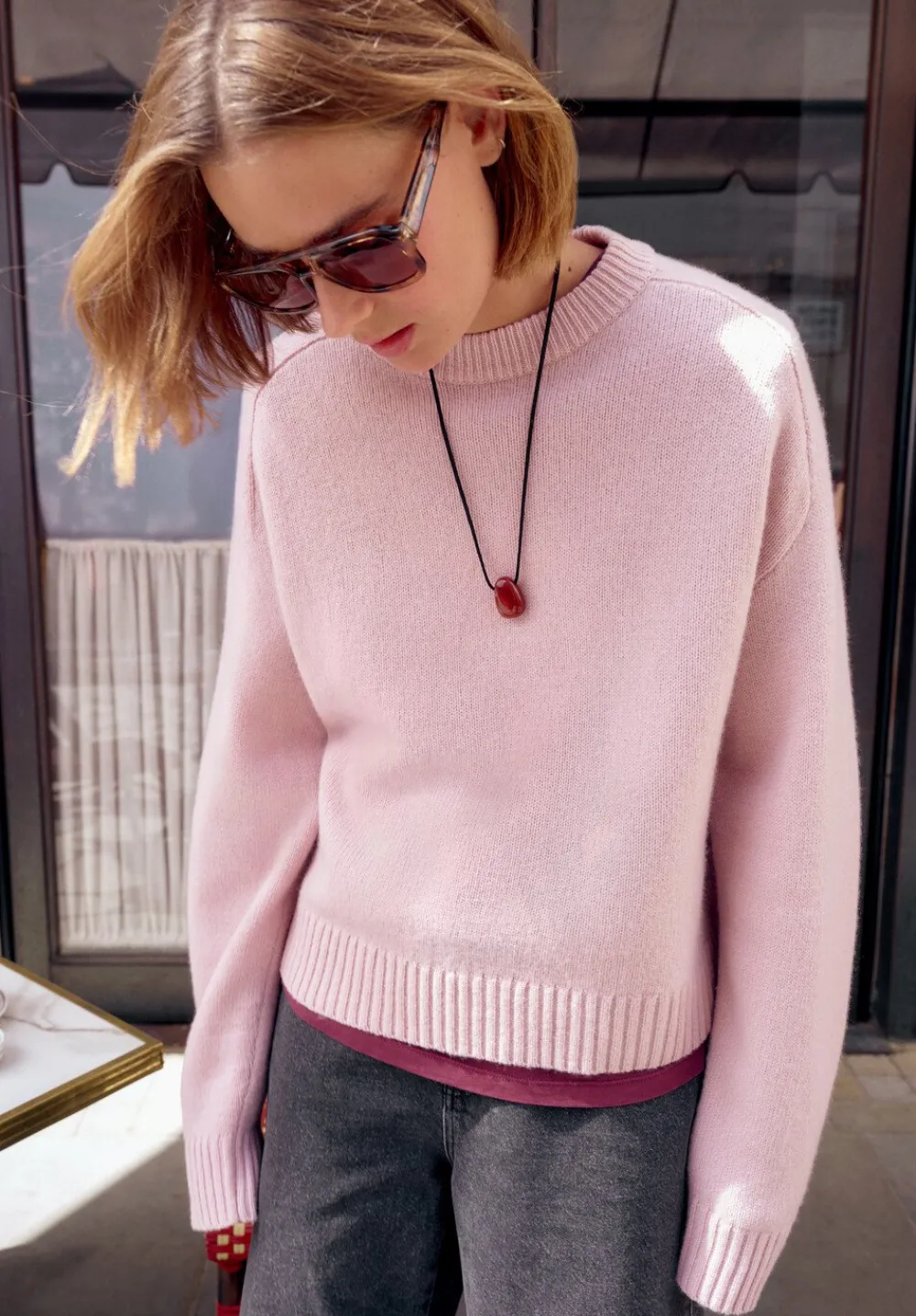 hush Jumpers & Cardigans|Nina Merino Wool Jumper Blush Pink