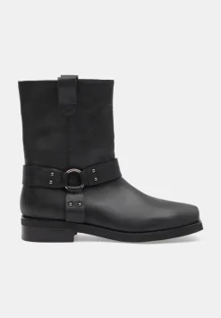 hush Boots|Oakley Leather Biker Boot Black