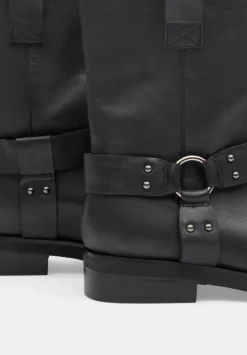 hush Boots|Oakley Leather Biker Boot Black