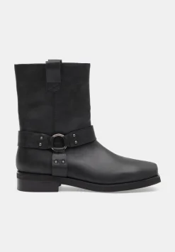hush Boots|Oakley Leather Biker Boot Black