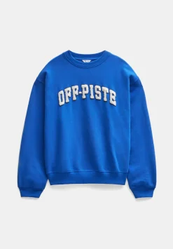 hush Sweatshirts & Hoodies|Off-Piste Towelling Graphic Sweatshirt Bright Blue