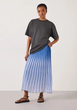hush Skirts|Olivia Maxi Ombre Pleat Skirt Blue Ombre