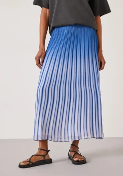 hush Skirts|Olivia Maxi Ombre Pleat Skirt Blue Ombre