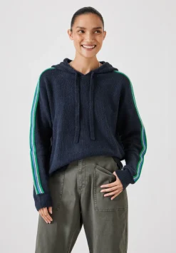 hush Sweatshirts & Hoodies|Jumpers & Cardigans|Olivia Ottoman Stripe Hoodie Navy