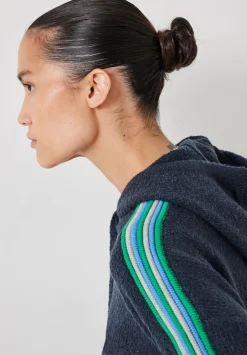 hush Sweatshirts & Hoodies|Jumpers & Cardigans|Olivia Ottoman Stripe Hoodie Navy