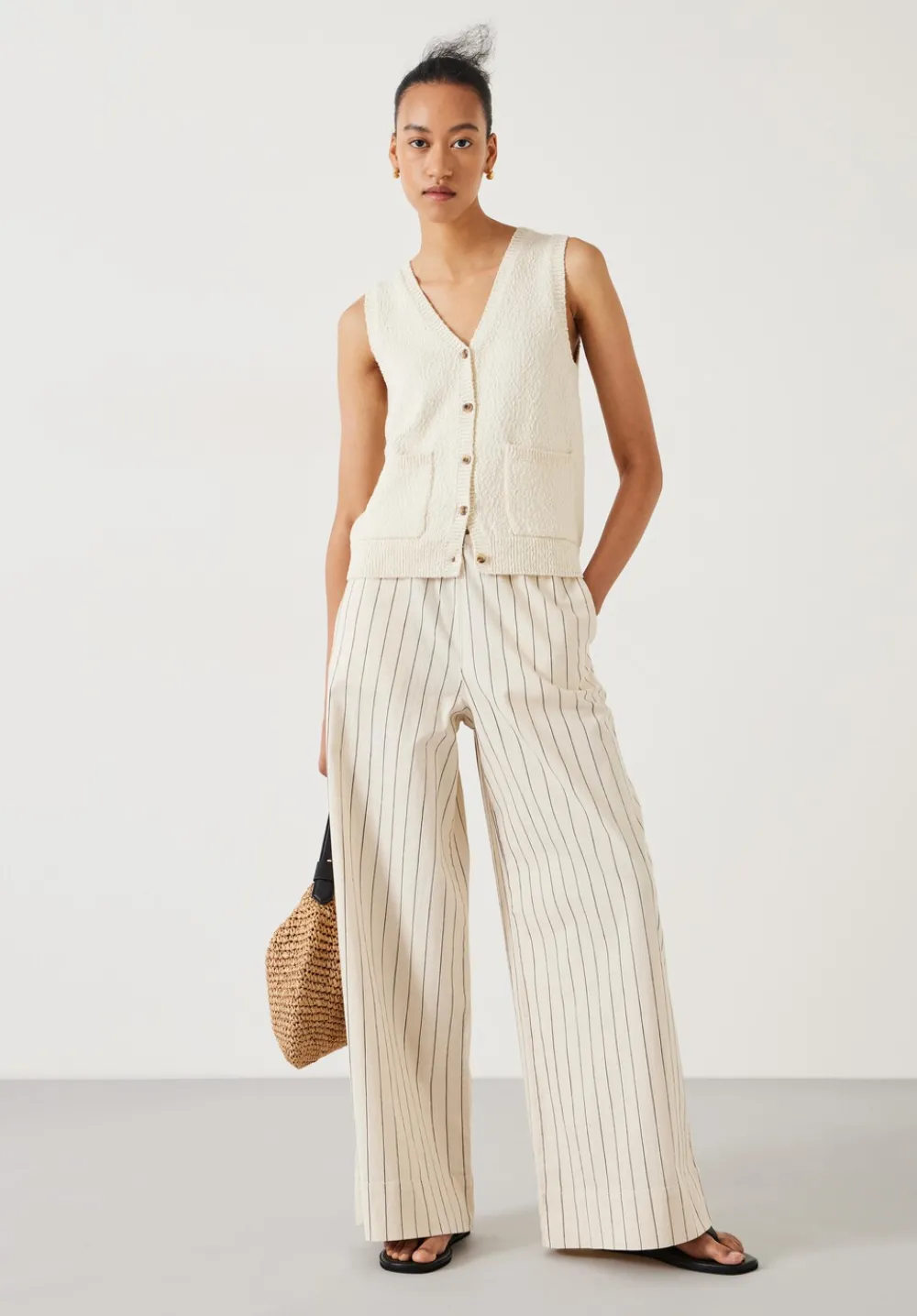 hush Tops & T-Shirts|Jumpers & Cardigans|Ottiline Knitted Waistcoat Soft White