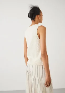 hush Tops & T-Shirts|Jumpers & Cardigans|Ottiline Knitted Waistcoat Soft White