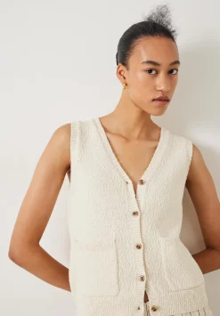 hush Tops & T-Shirts|Jumpers & Cardigans|Ottiline Knitted Waistcoat Soft White