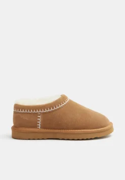 hush Slippers|Flats|Padded Collar Sheepskin Snug Slippers Chestnut