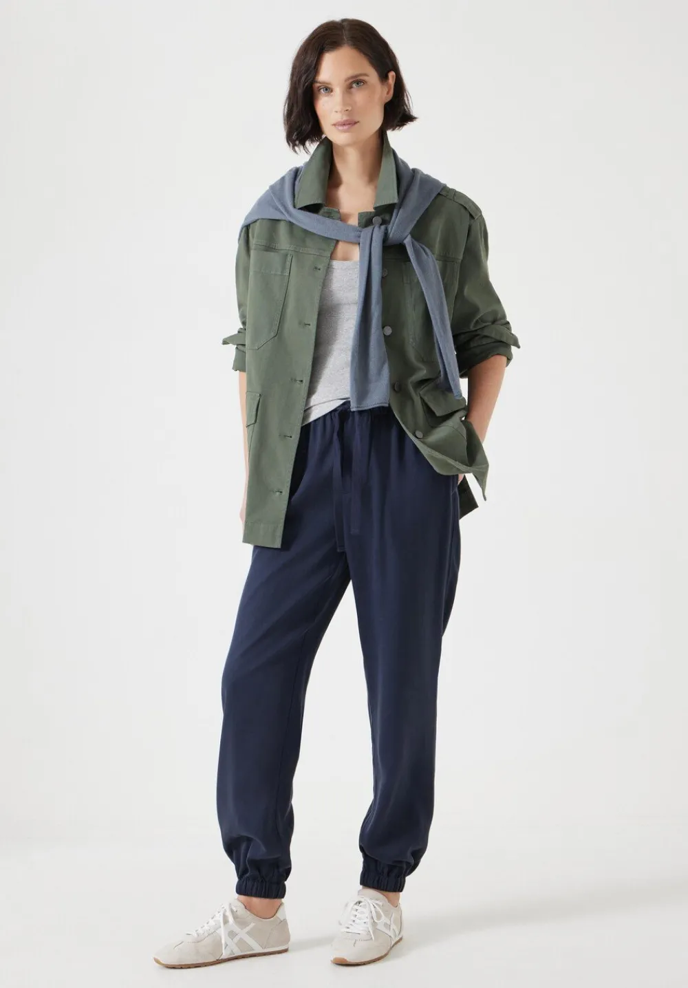 hush Trousers|Paloma Pull On Trousers Dark Navy