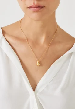 hush Jewellery|Parker Chunky Teardrop Pendant Necklace Gold