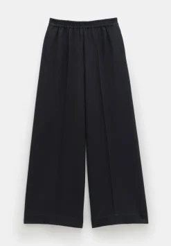 hush Trousers|Petunia Pintuck Wide Leg Trousers Black