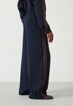 hush Trousers|Petunia Side Stripe Trousers Navy