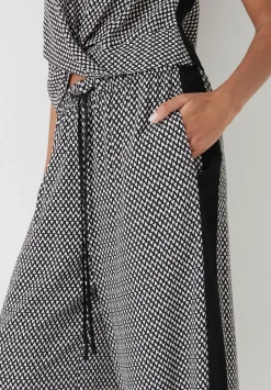 hush Jeans|Trousers|Petunia Wide Leg Trousers Triangles Black