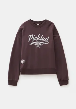 hush Sweatshirts & Hoodies|Pickled Graphic Sweatshirt Fudge Brown