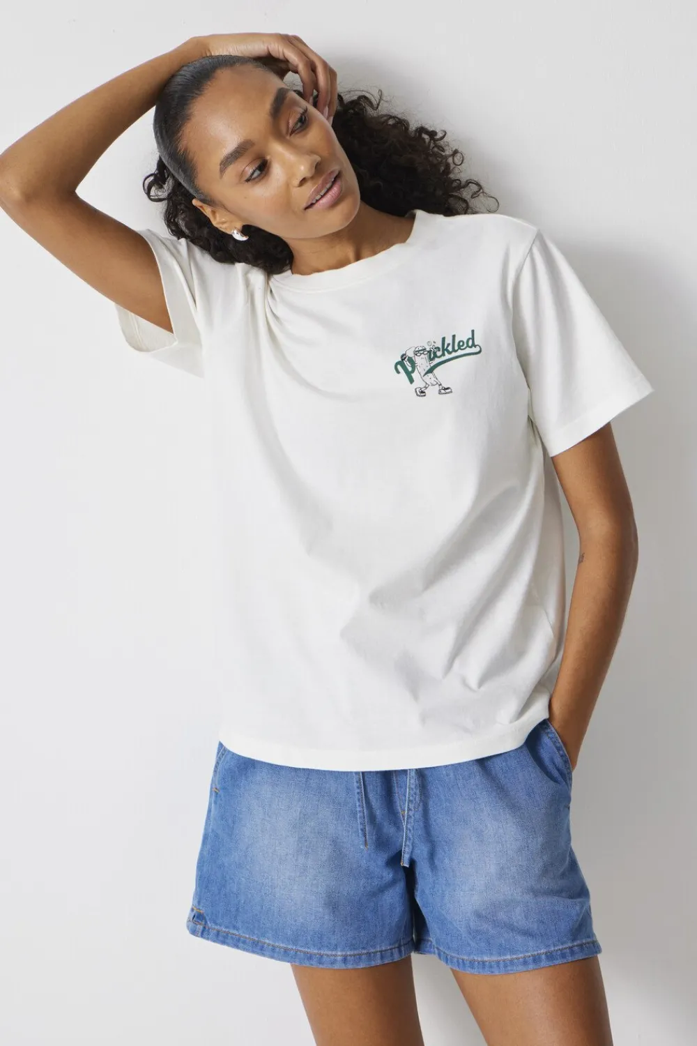 hush Tops & T-Shirts|Pickled Graphic T-Shirt Off White