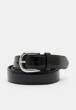 hush Belts|Polly Patent Leather Belt Black