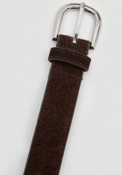 hush Belts|Polly Suede Belt Chocolate brown