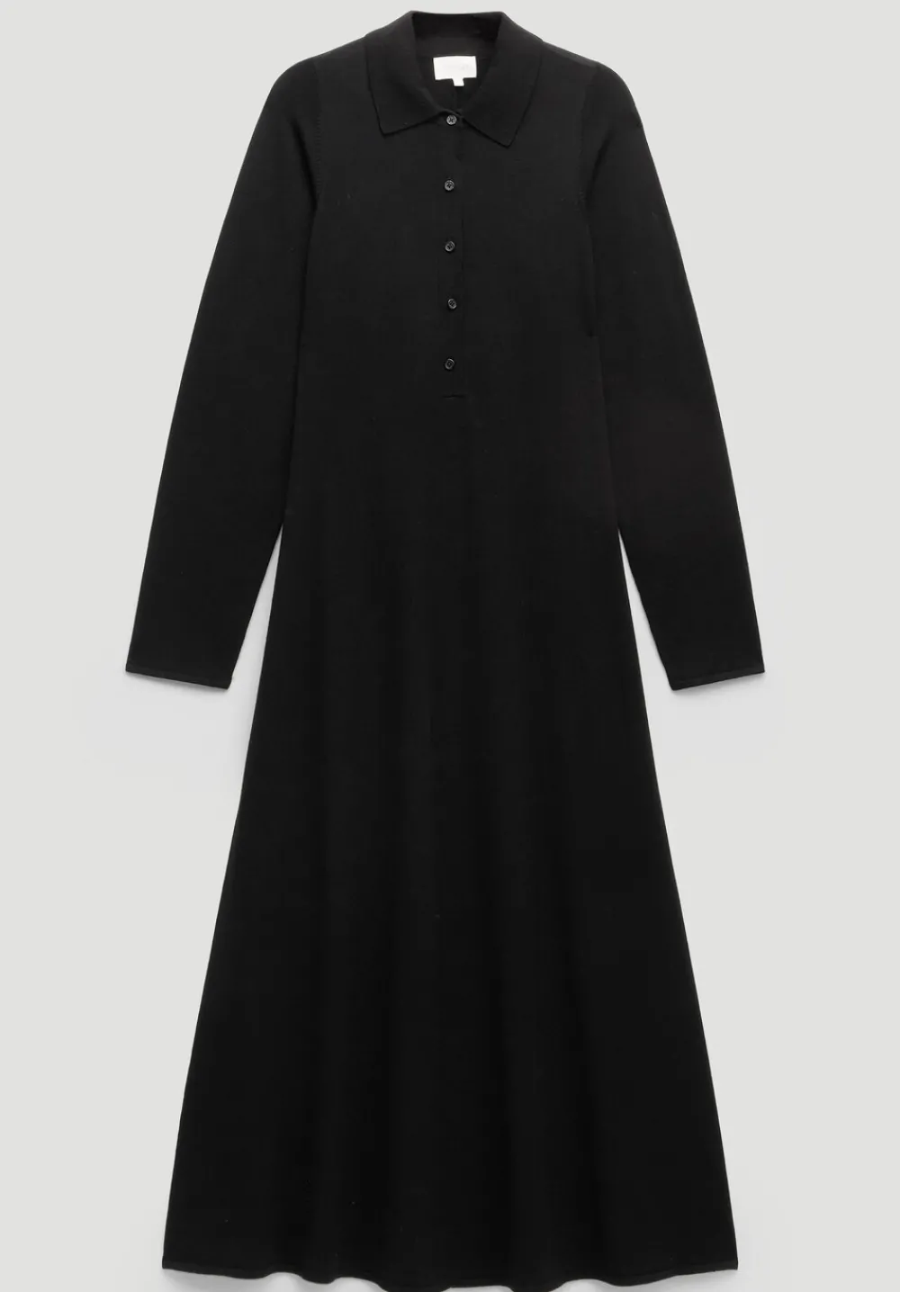 hush Dresses|Polo Neck Knitted Midi Dress Black