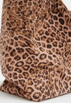 hush Bags|Printed Britney Canvas Tote Bag Natural Leopard