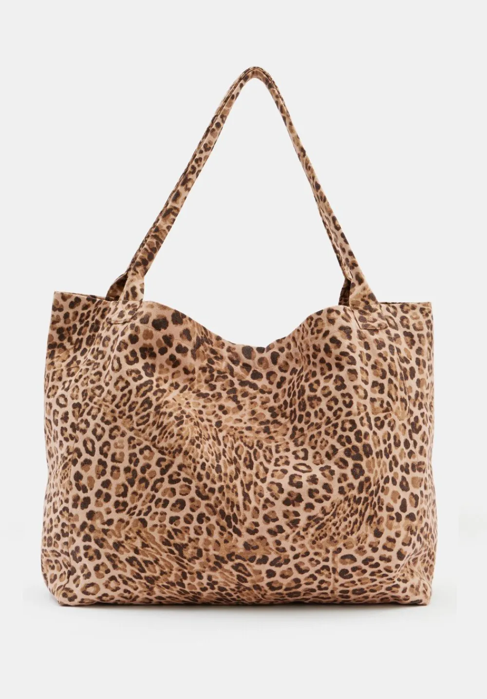 hush Bags|Printed Britney Canvas Tote Bag Natural Leopard
