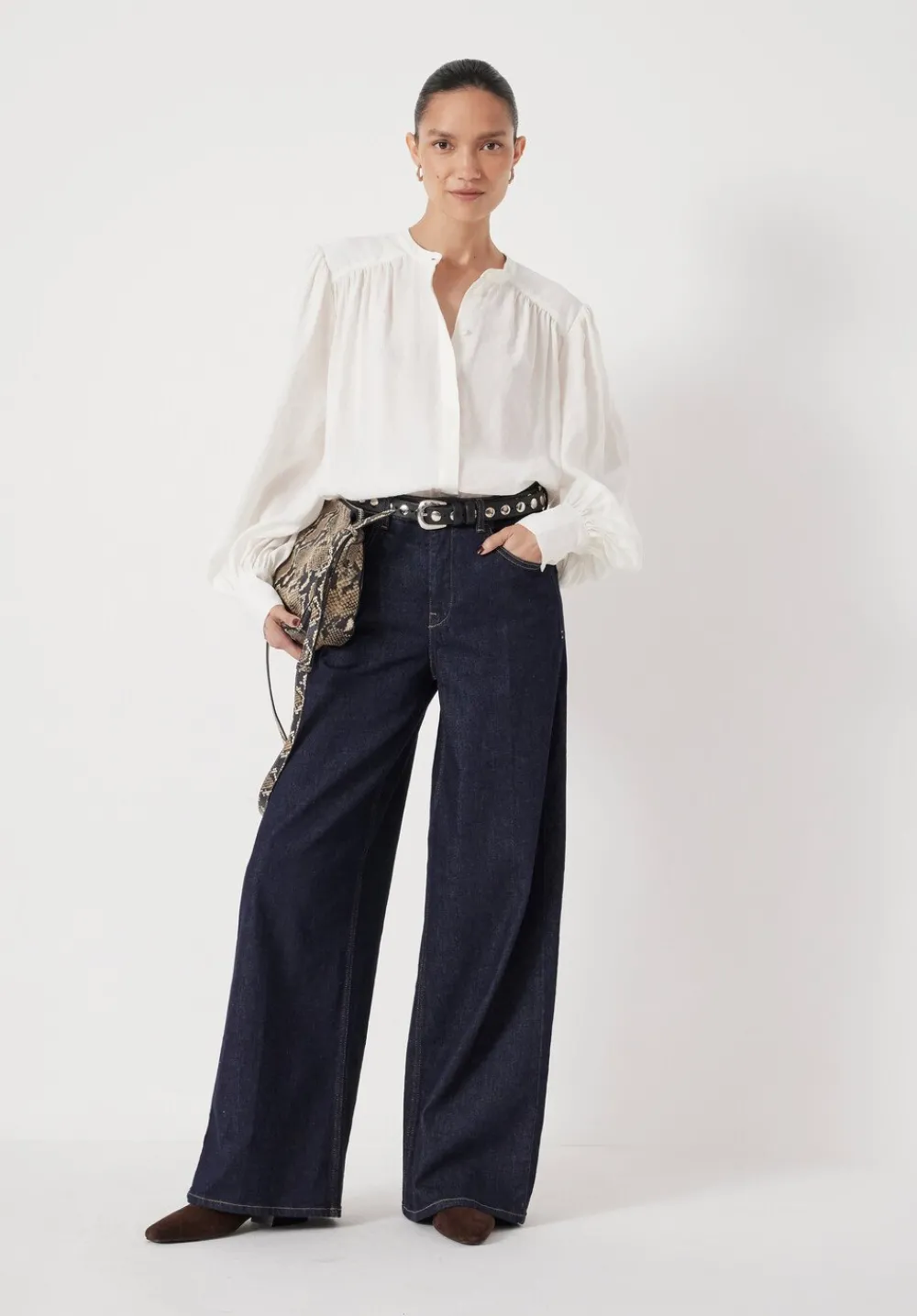 hush Shirts & Blouses|Puff Sleeve Blouse Ecru White