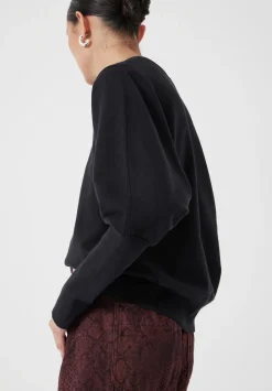 hush Sweatshirts & Hoodies|Puff Sleeve Sweatshirt Black