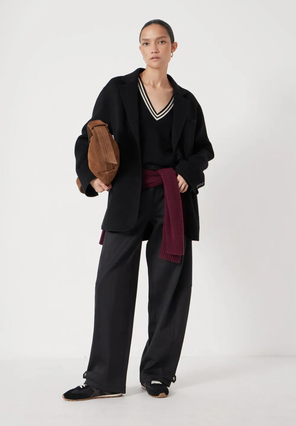 hush Jackets & Coats|Pure Wool Double Faced Blazer Black