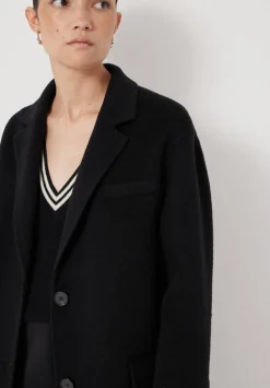 hush Jackets & Coats|Pure Wool Double Faced Blazer Black