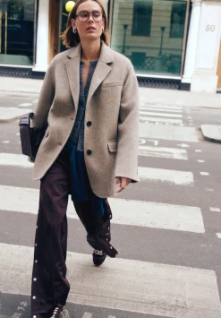 hush Jackets & Coats|Pure Wool Double Faced Blazer OATMEAL MARL