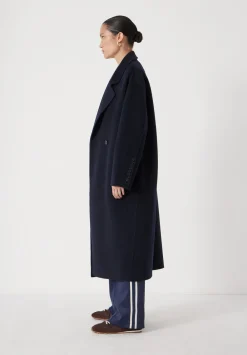 hush Jackets & Coats|Pure Wool Double Faced Coat Navy