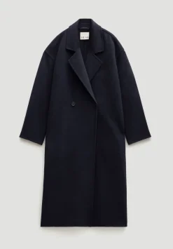 hush Jackets & Coats|Pure Wool Double Faced Coat Navy
