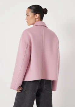 hush Jackets & Coats|Pure Wool Double Faced Jacket Soft Pink