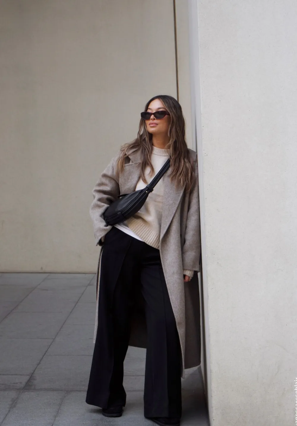 hush Jackets & Coats|Pure Wool Double Faced Oversized Coat OATMEAL MARL