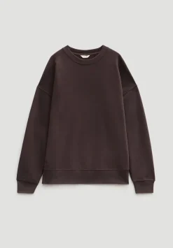 hush Sweatshirts & Hoodies|Quinn Oversized Sweatshirt Dark Brown