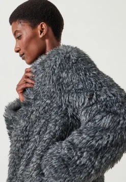 hush Jackets & Coats|Rachel Faux Fur Jacket DARK GREY