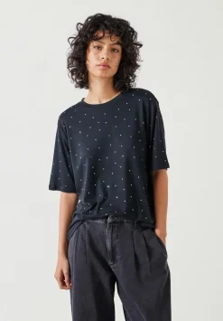 hush Tops & T-Shirts|Rae Rhinestone T-Shirt Black