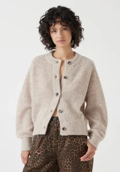 hush Jumpers & Cardigans|Raven Wool Blend Cardigan Oatmeal