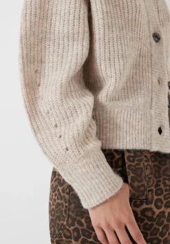 hush Jumpers & Cardigans|Raven Wool Blend Cardigan Oatmeal