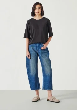 hush Tops & T-Shirts|Reece Drapey T-Shirt Black
