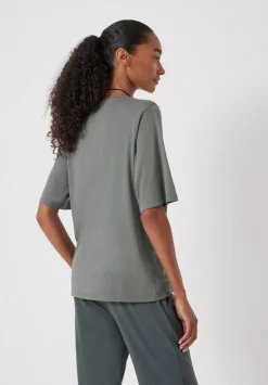 hush Tops & T-Shirts|Reece Drapey T-Shirt Sage Green