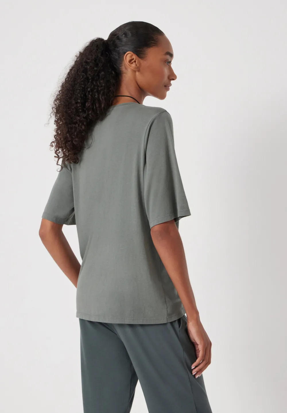 hush Tops & T-Shirts|Reece Drapey T-Shirt Sage Green