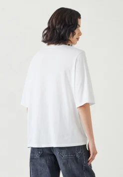 hush Tops & T-Shirts|Reece Drapey T-Shirt White