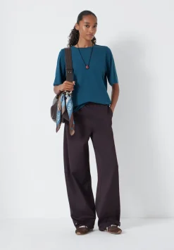 hush Tops & T-Shirts|Reece Drapey T-Shirt Teal Blue