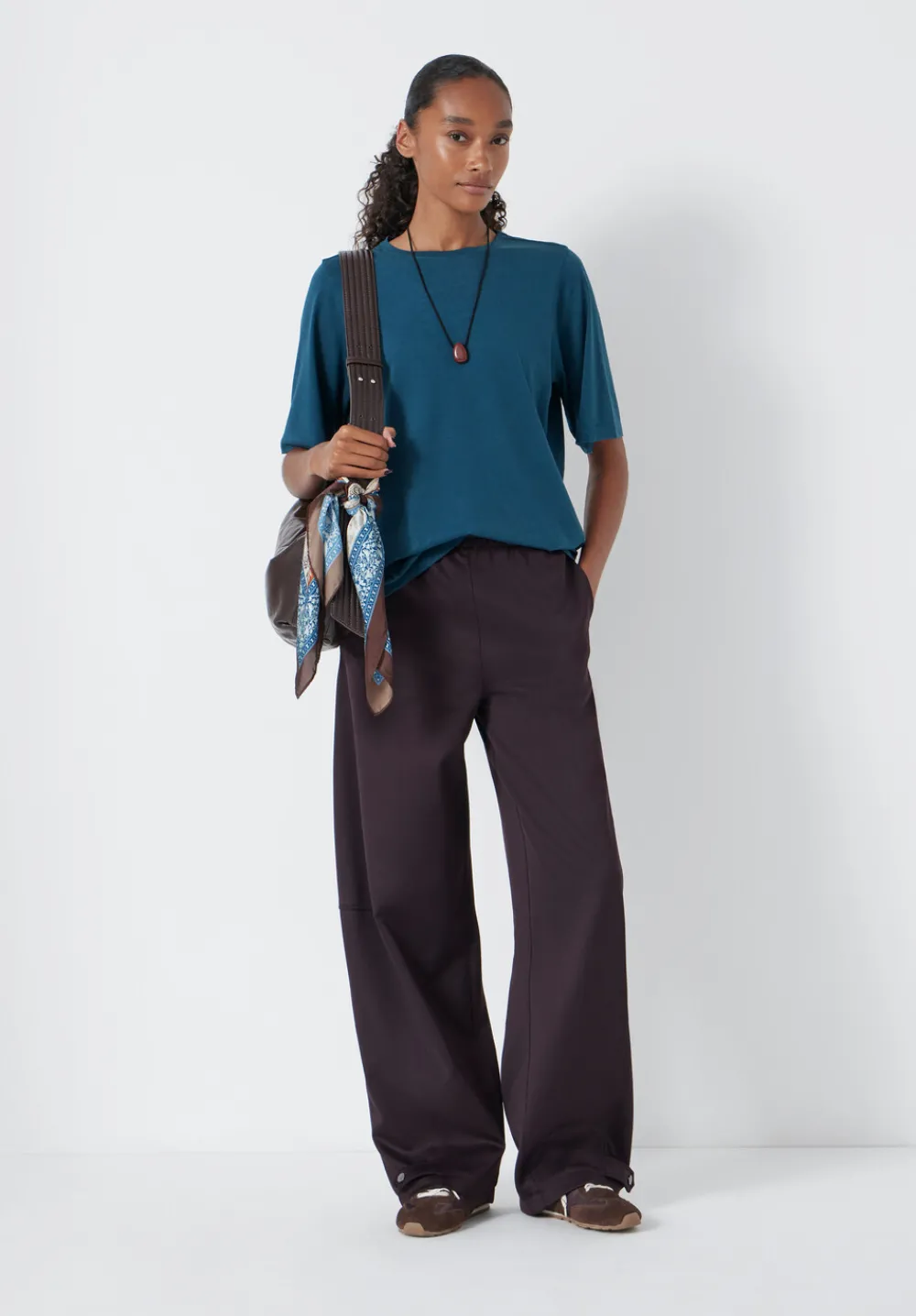 hush Tops & T-Shirts|Reece Drapey T-Shirt Teal Blue
