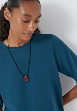 hush Tops & T-Shirts|Reece Drapey T-Shirt Teal Blue